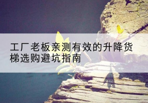 阿克塞升降货梯怎么选-工厂老板亲测有效的升降货梯选购避坑指南